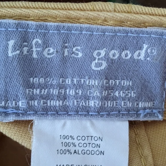 Life is Good Golf Hat Yellow - Picture 6 of 7